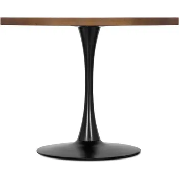 Jídelní stůl Kulatý jídelní stůl LINO 100 cm ořech/černý