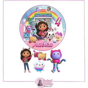 Jedlá dekorace na dort Gabbi 15 - jedlý papír - Bez úprav / Jedlý papír / Bez decor gelu