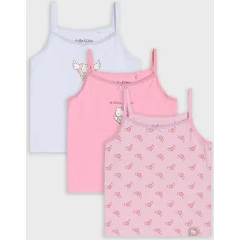 Dívčí oblečení Sinsay - Bavlněná trička s potiskem 3 pack Hello Kitty - vícebarevná - ZD429-MLC - ZD429-MLC-104