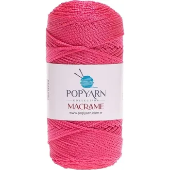 Příze POPYARN Příze Macrame B024 - růžová, 100g 140m