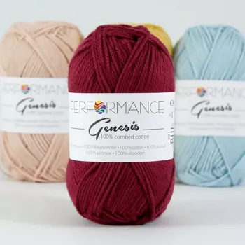 Příze Performance Bavlněná příze Genesis 2071 - cihlově červená 50g 110m