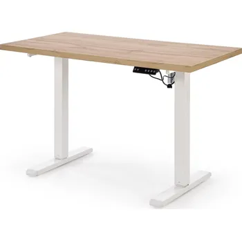 Psací stůl Výškově nastavitelný psací stůl BEEFOR dub artisan/bílý
