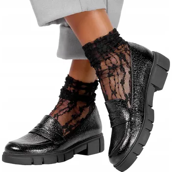 Dámské mokasíny MOKASÍNY POLOBOTKY LAKOVANÉ KŮŽE VYROBENO V POLSKU NOVÉ vel. 39