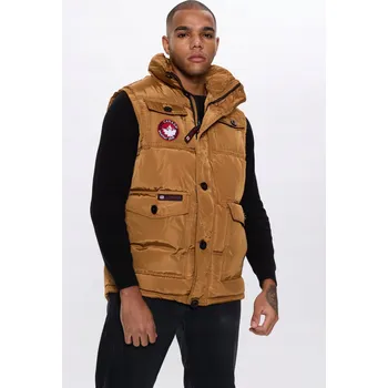 Pánská bunda Pánská vesta Canada Weather Gear hnědá, velikost L