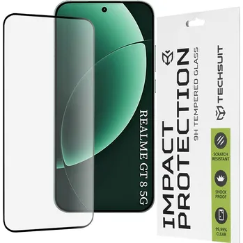 Techsuit - 111D celoplošné / celolepicí sklo - Realme GT 8 Pro - černé