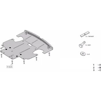 Kryt motoru Kryt pod motor MERCEDES-BENZ C-CLASS Kupé (CL203) - Plech - 8595698040343