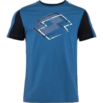 Pánské tričko Pánské tričko Lotto LOGO DUE II TEE XL Modrá, Tmavě modrá, Bílá