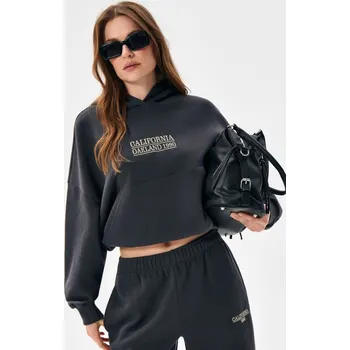 Dámská mikina Sinsay - Mikina s kapucí a výšivkou - šedá - 012GZ-90X - 012GZ-90X-XS