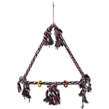 Hračka pro ptáka Houpačka Bird Jewel barevná s provazy 70x46cm