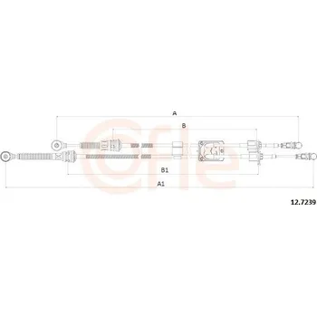 Tažné lanko, ruční převodovka COFLE 12.7239