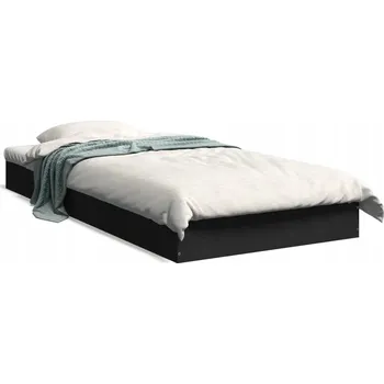 Postel Rám postele černý 193 x 78 x 17 cm z dřevěného kompozitu