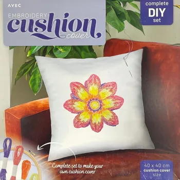 Povlečení SADA NA VYŠÍVÁNÍ. POVLEČENÍ NA POLŠTÁŘ. KVĚTINA