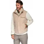 Ombre pánská vesta OM-JAVJ-0277 béžová velikost L/XL