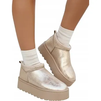Dámská zimní obuv SVĚTLE BÉŽOVÉ DÁMSKÉ SNĚHULE OZOZI 40