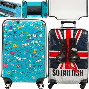 2X OCHRANNÝ OBAL NA VELKÝ A STŘEDNÍ CESTOVNÍ KUFR, PRŮHLEDNÝ