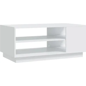 Konferenční stolek Konferenční stolek moderní bílý 102 x 55 x 43 cm, dřevotříska