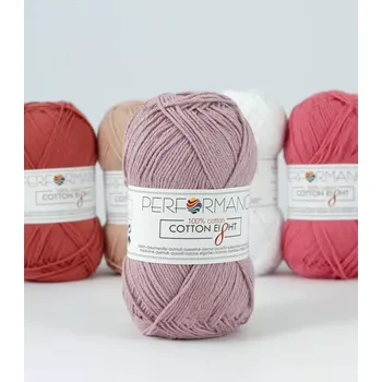 Příze Performance Bavlněná příze Cotton Eight 1170 - růžová 50g 175m