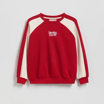 Dětská móda Reserved - Mikina oversized - červená - 582HR-33X - 582HR-33X-122