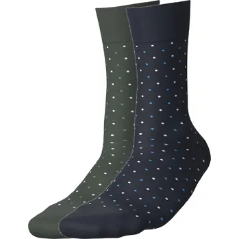 Dámské ponožky esmara® Dámské / Pánské ponožky, 2 páry (puntíkovaná / navy modrá / zelená, 39-42)