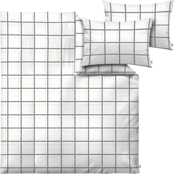 Povlečení s.Oliver Saténové ložní povlečení, 240 x 220 cm (bílá/šedá)