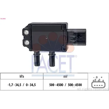 Čidlo automobilu Senzor tlaku výfukových plynů FACET 10.3435