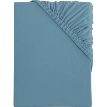 Prostěradlo s.Oliver Bi-elastické žerzejové prostěradlo, 90–100 x 200 cm (tyrkysová)