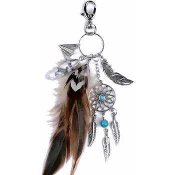 Módní doplněk Gaira Přívěsek na klíče Lapač snů 3982, Barva hnědá