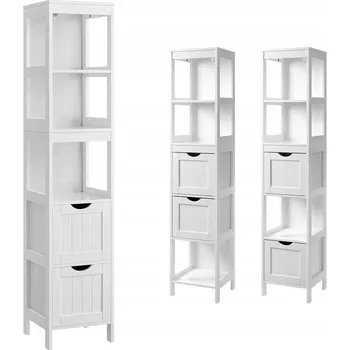 Knihovna Regál Vasagle 30 cm x 141,5 cm x 30 cm bílý