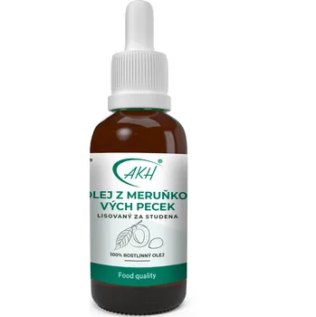 Rostlinný olej AKH OLEJ Z MERUŇKOVÝCH PECEK lisovaný za studena 30 ml