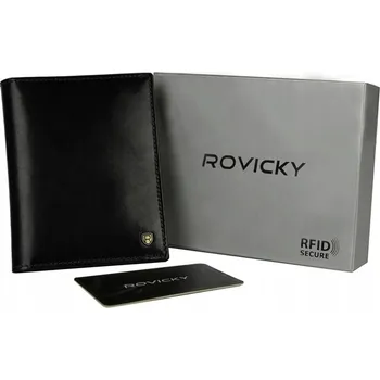 Peněženka Rovicky pánská peněženka z pravé kůže černá - muž