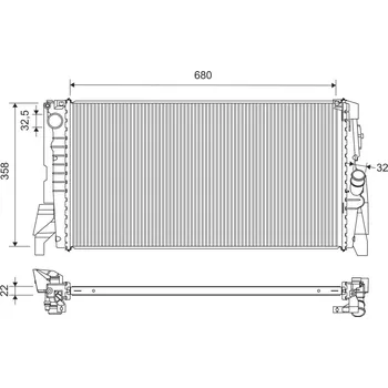Chladič motoru Chladič, chlazení motoru VALEO 701448