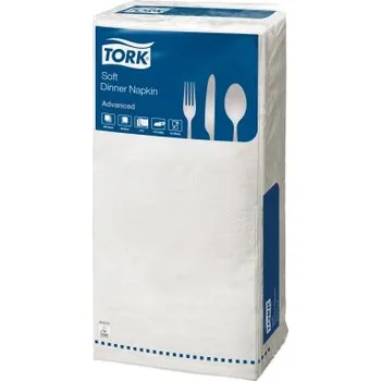 Papírový ubrousek TORK Papírové ubrousky 3vrstvy 39x39cm bílé - 100ks