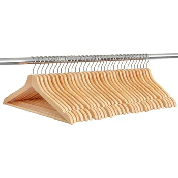 Ramínko Dřevěná ramínka 30 ks SPRINGOS HG0086 přírodní