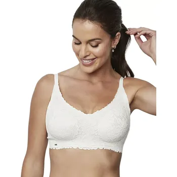 Podprsenka Luxusní trojúhelníková braletka bez kostic Selmark 10910 bílá velikost M