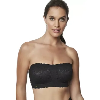 Podprsenka Luxusní bandeau braletka Selmark 10916 černá velikost L