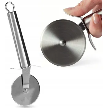Kuchyňský nůž NŮŽ NA PIZZU OCELOVÝ KULATÝ KRÁJEČ RADÝLKO NA KRÁJENÍ PIZZY KUCHYŇSKÝ 21 CM KS