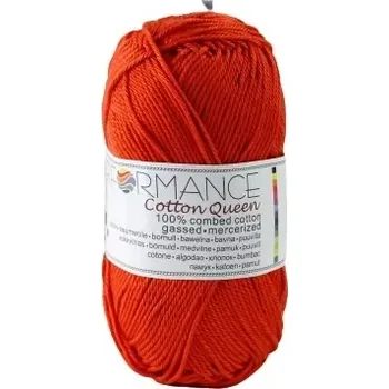 Příze Performance Bavlněná příze Cotton Queen 144 - oranžová 50g 125m