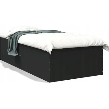 Postel Rám postele černý 203 x 93 x 45 cm, dřevotříska