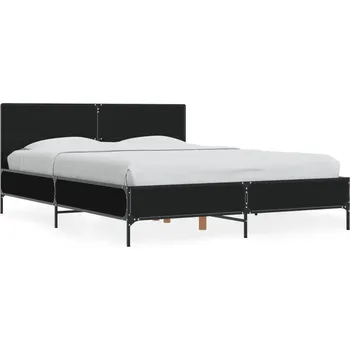 Postel Rám postele černý 203 x 143 x 80 cm, pro matraci 140 x 200 cm