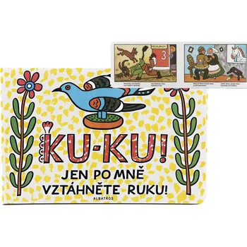 interaktivní kniha Albatros Knížka Ku-ku jen po mně vztáhněte ruku 24x16cm CZ text 24m+