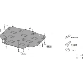 Kryt motoru Kryt pod převodovku PORSCHE CAYENNE (9YA) - Plech - 8595698044211