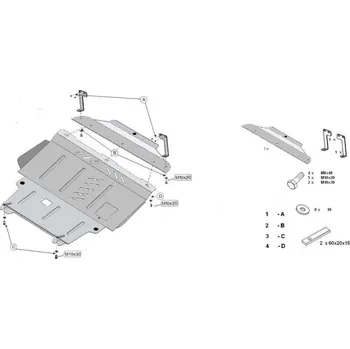 Auto-moto Kryt pod motor FORD B-MAX (JK) - Plech - 8595698040145