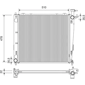 Chladič motoru Chladič, chlazení motoru VALEO 701375