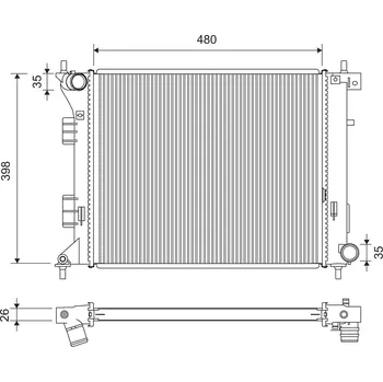 Chladič motoru Chladič, chlazení motoru VALEO 701421