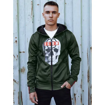 Pánská mikina Pánská mikina na zip s kapucí BX5837 Barva: Zelená, Velikost: XL