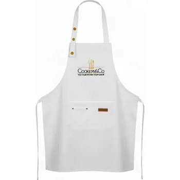 Kuchyňská zástěra KUCHYŇSKÁ ZÁSTĚRA 100% BAVLNA CANVAS DLOUHÁ NASTAVITELNÁ