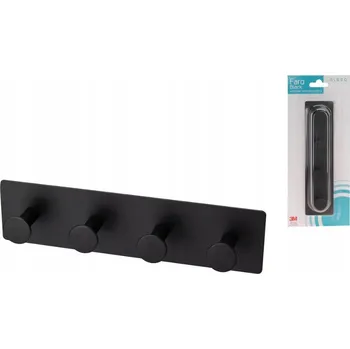 Věšák Háček bez vrtání Alsea černý