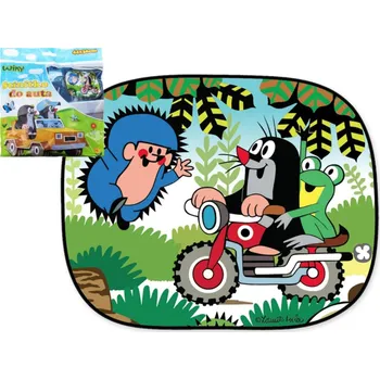 Dřevěná hračka Sluneční clona do auta Krtek 44x36cm 2ks mix druhů v sáčku