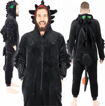 Dámský overall Onesies kombinéza/ overal Kostým Overal černý, velikost XL