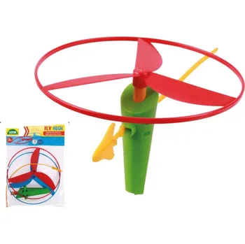 letadlo a vrtulník Lena Vystřelovací vrtulka 2ks +startér plast 20cm v sáčku